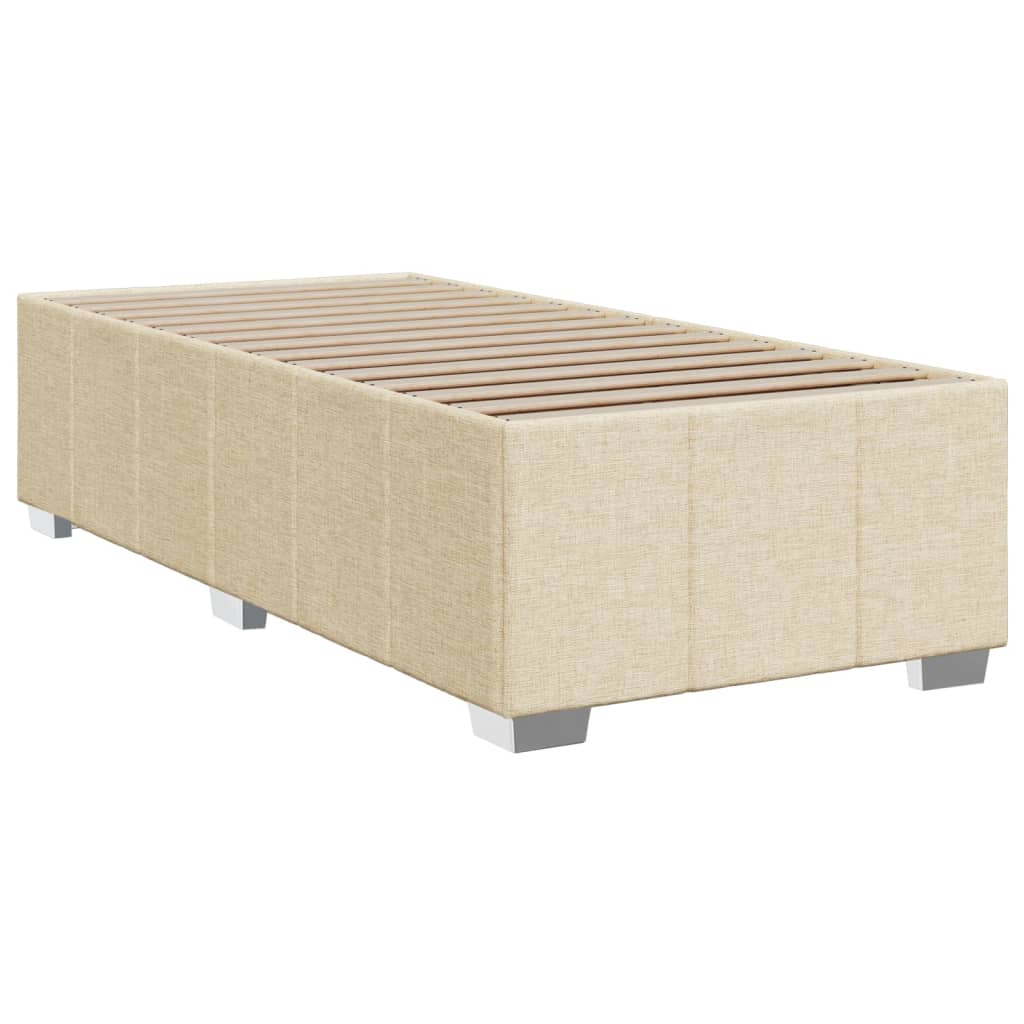 Giroletto a Molle con Materasso Crema 90x190 cm in Tessuto | homemem39