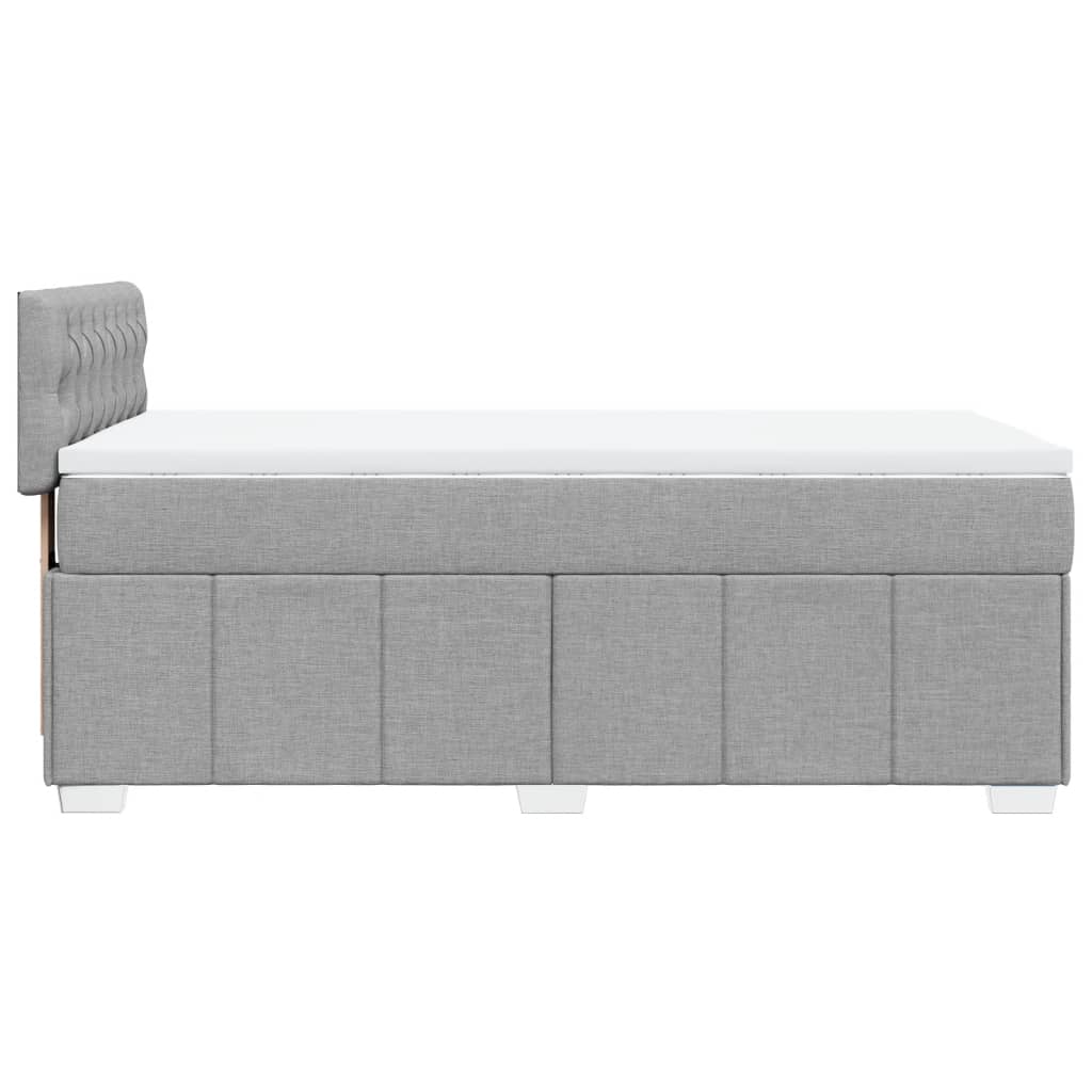 Giroletto a Molle con Materasso Grigio Chiaro 90x190 cm Tessuto | homemem39