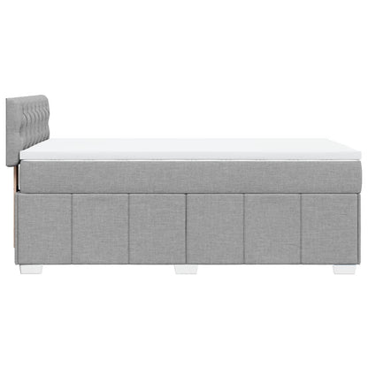Giroletto a Molle con Materasso Grigio Chiaro 90x190 cm Tessuto | homemem39