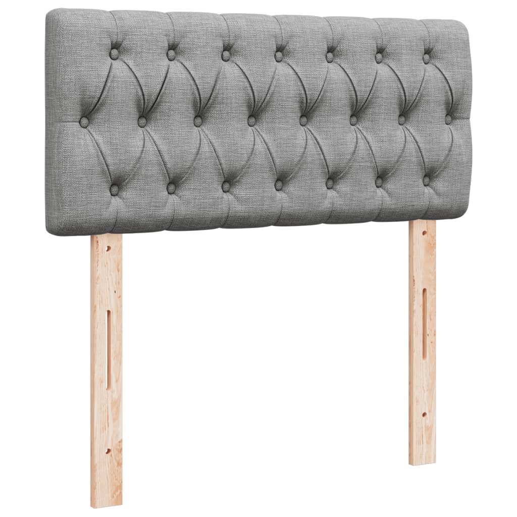 Giroletto a Molle con Materasso Grigio Chiaro 90x190 cm Tessuto | homemem39