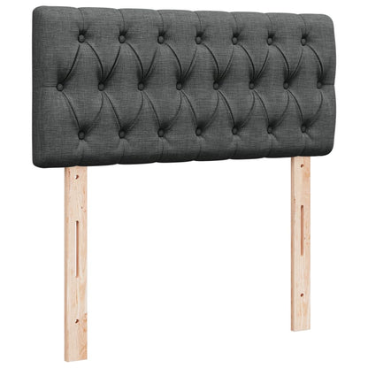 Giroletto a Molle con Materasso Grigio Scuro 90x190 cm Tessuto | homemem39