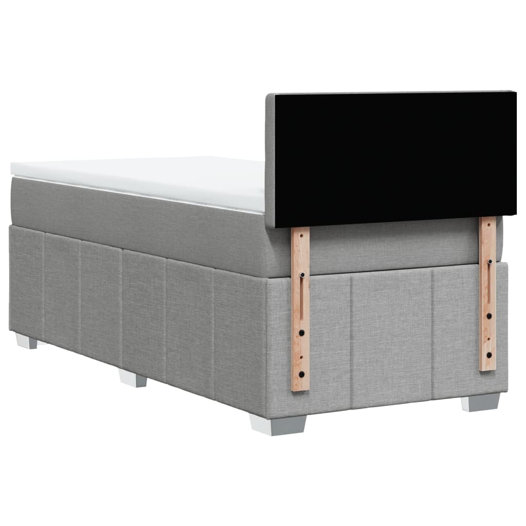 Giroletto a Molle con Materasso Grigio Chiaro 90x190 cm Tessuto | homemem39