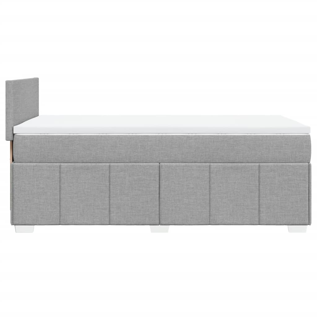 Giroletto a Molle con Materasso Grigio Chiaro 90x200 cm Tessuto | homemem39