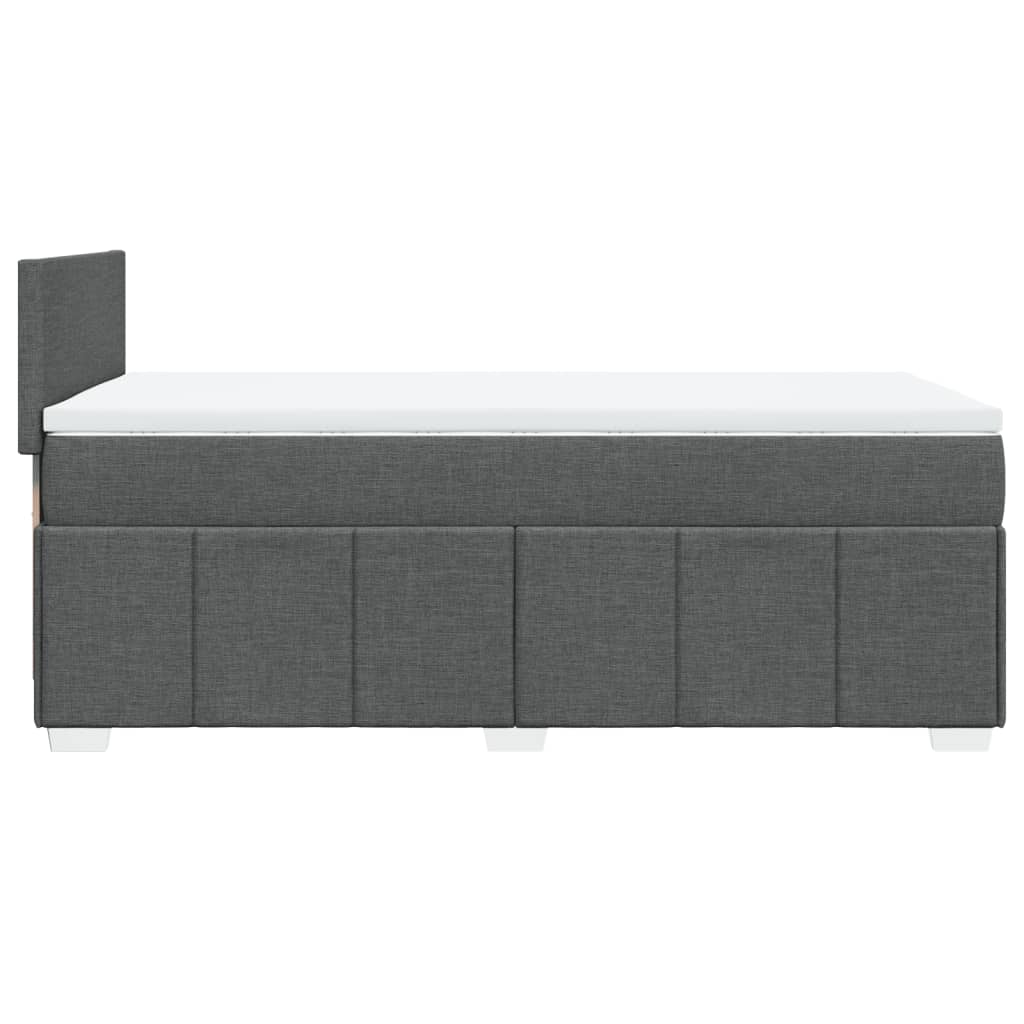 Giroletto a Molle con Materasso Grigio Scuro 90x200 cm Tessuto | homemem39