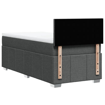 Giroletto a Molle con Materasso Grigio Scuro 90x200 cm Tessuto | homemem39