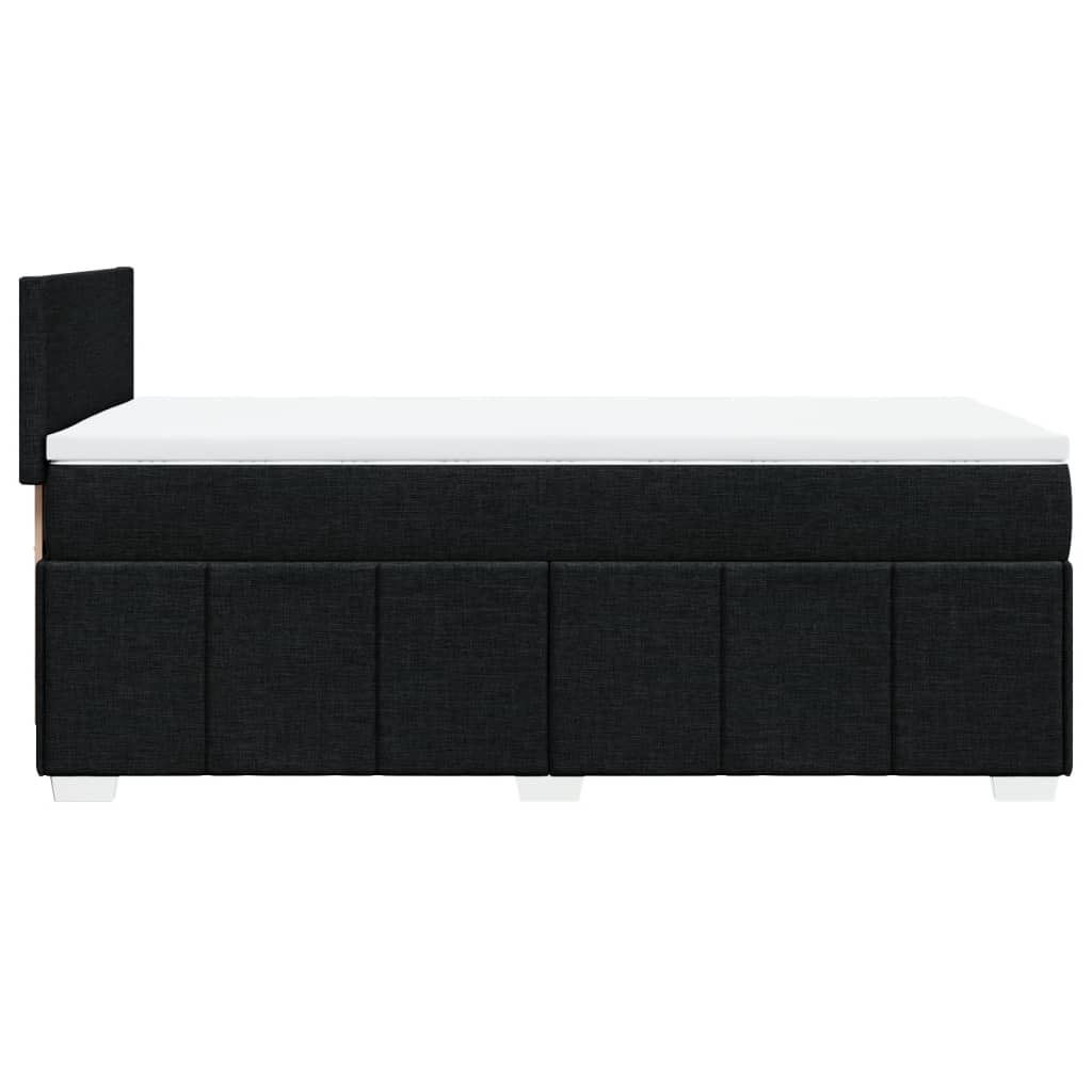 Giroletto a Molle con Materasso Nero 90x200 cm in Tessuto | homemem39