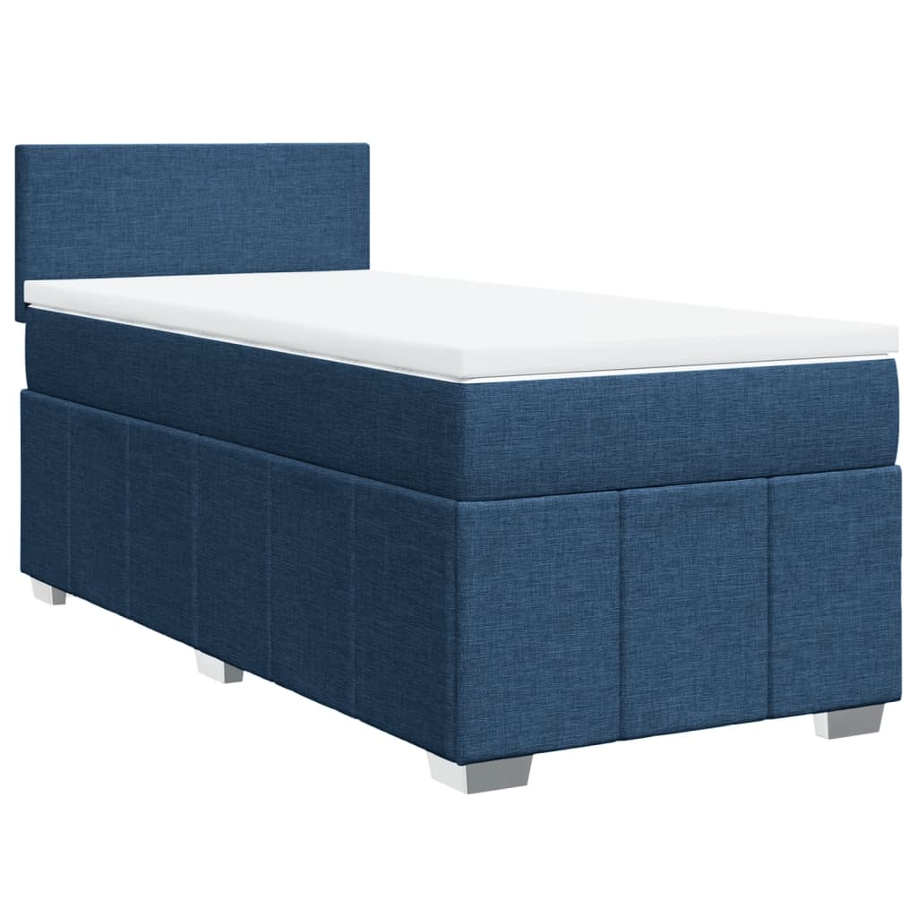 Giroletto a Molle con Materasso Blu 90x200 cm inTessuto | homemem39