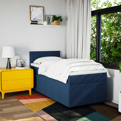 Giroletto a Molle con Materasso Blu 90x200 cm inTessuto | homemem39