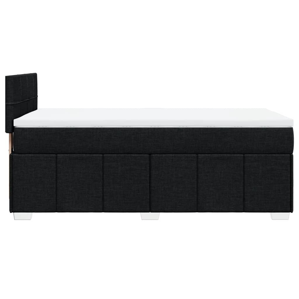 Giroletto a Molle con Materasso Nero 90x200 cm in Tessuto | homemem39