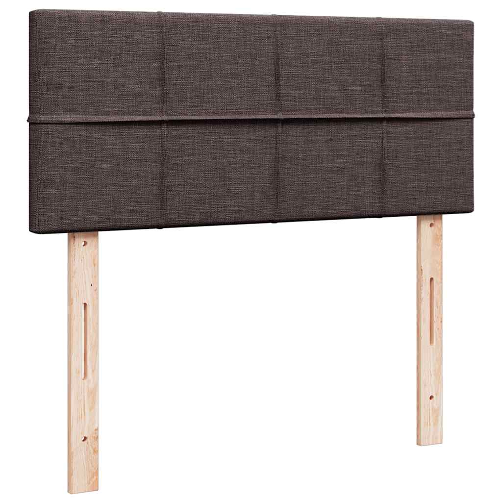 Giroletto a Molle con Materasso Marrone Scuro 90x200 cm Tessuto | homemem39
