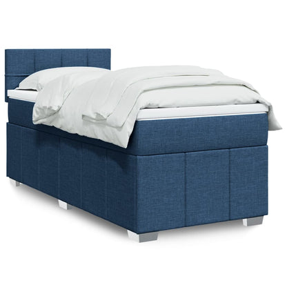 Giroletto a Molle con Materasso Blu 90x200 cm inTessuto | homemem39