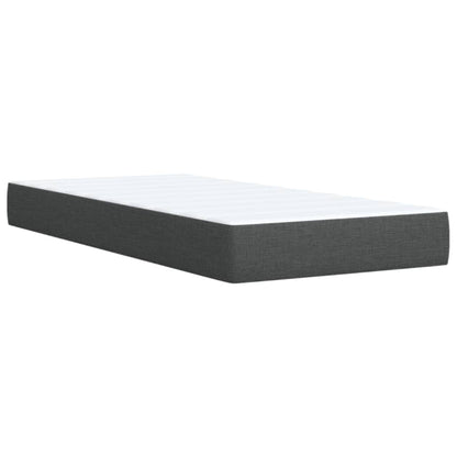 Giroletto a Molle con Materasso Grigio Scuro 90x200 cm Tessuto | homemem39
