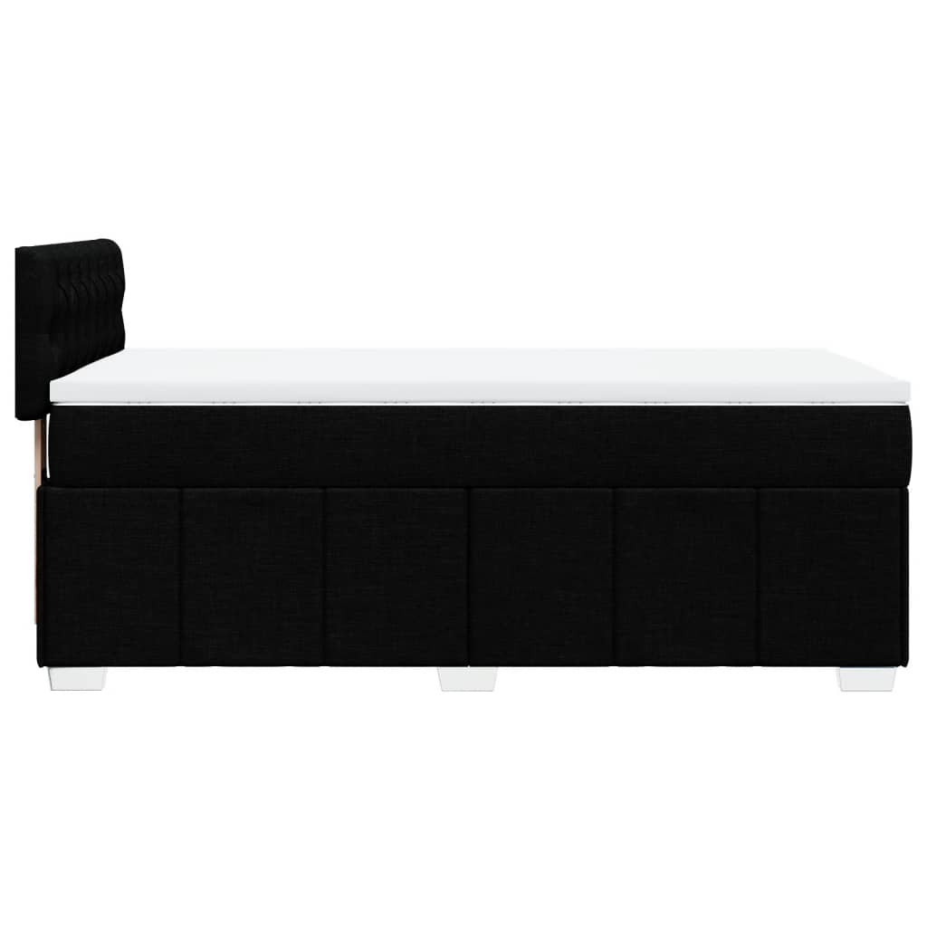Giroletto a Molle con Materasso Nero 90x200 cm in Tessuto | homemem39