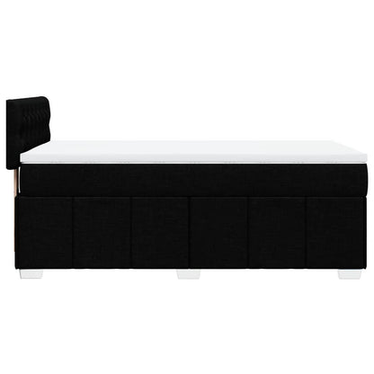 Giroletto a Molle con Materasso Nero 90x200 cm in Tessuto | homemem39