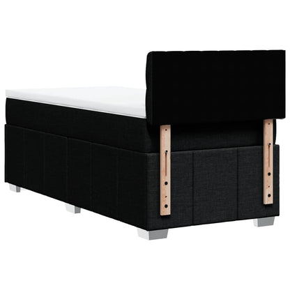 Giroletto a Molle con Materasso Nero 90x200 cm in Tessuto | homemem39
