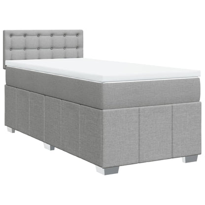 Giroletto a Molle con Materasso Grigio Chiaro 90x200 cm Tessuto | homemem39