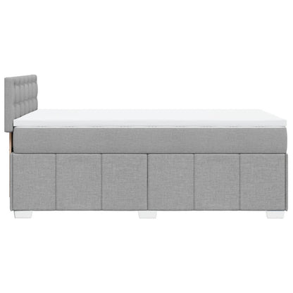 Giroletto a Molle con Materasso Grigio Chiaro 90x200 cm Tessuto | homemem39
