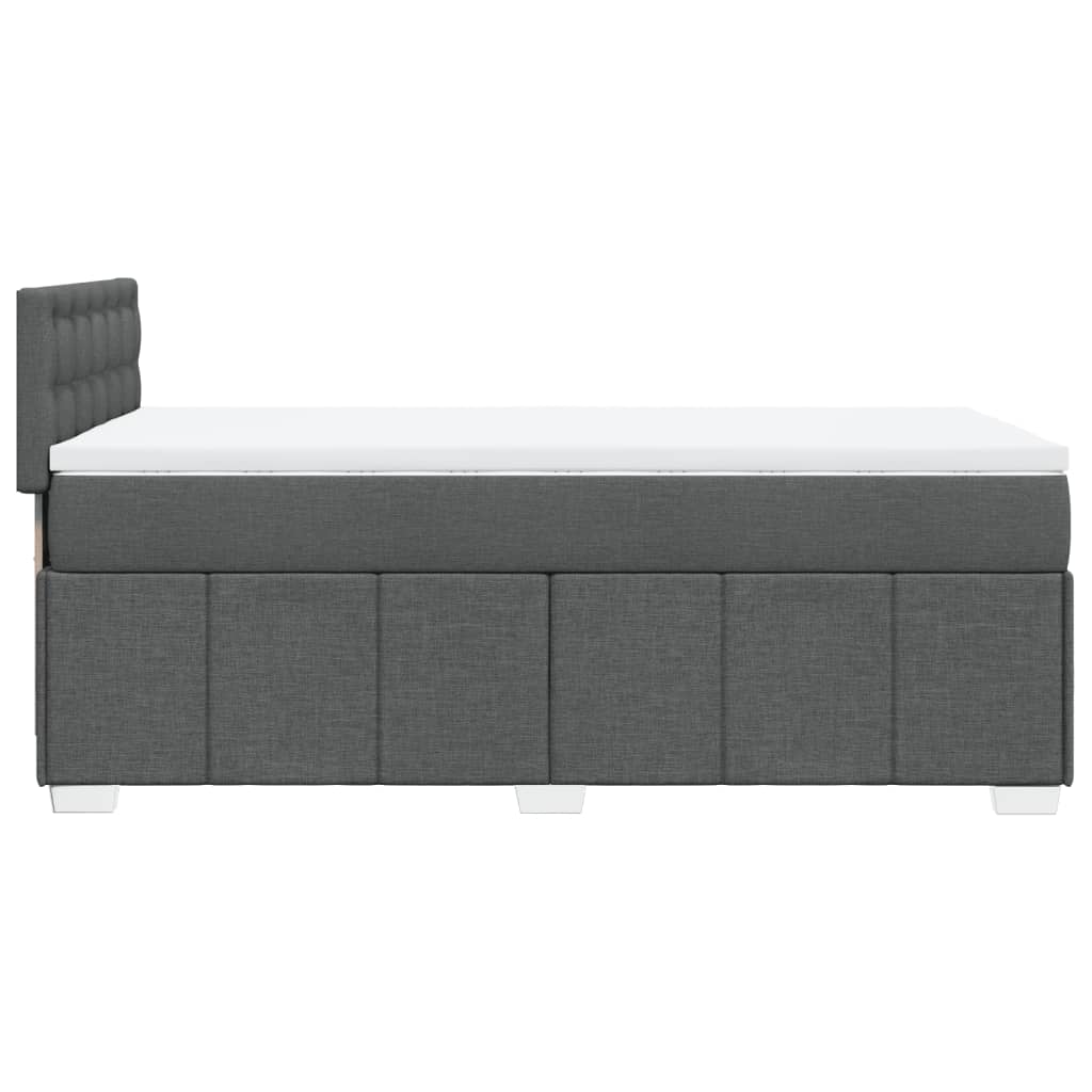 Giroletto a Molle con Materasso Grigio Scuro 90x200 cm Tessuto | homemem39
