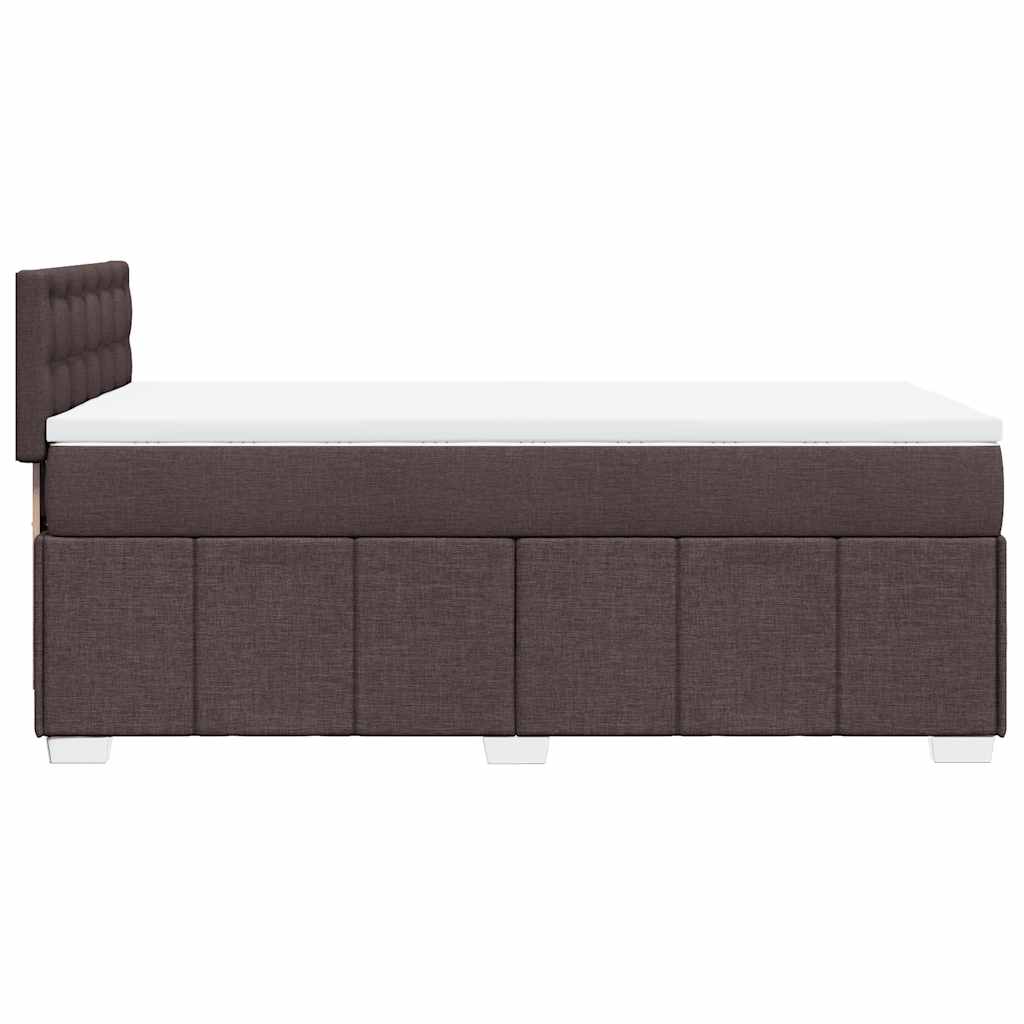 Giroletto a Molle con Materasso Marrone Scuro 90x200 cm Tessuto | homemem39