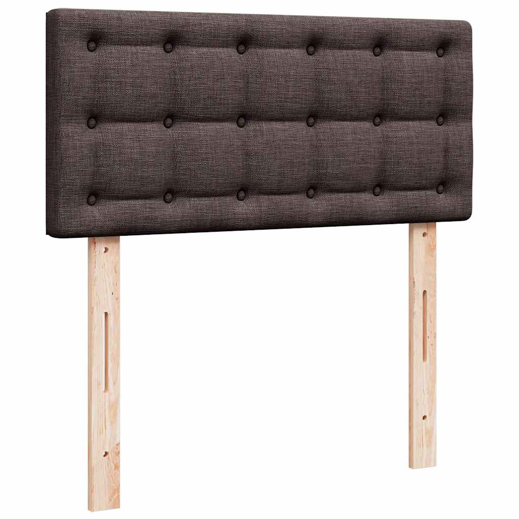 Giroletto a Molle con Materasso Marrone Scuro 90x200 cm Tessuto | homemem39