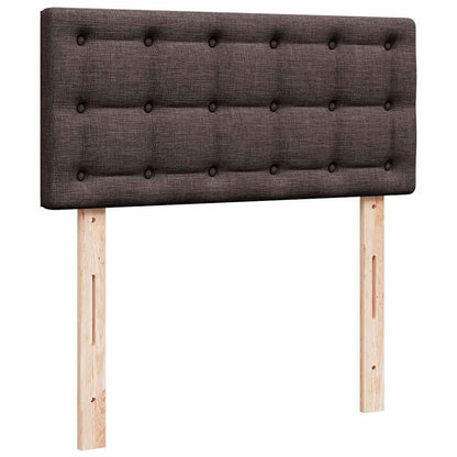 Giroletto a Molle con Materasso Marrone Scuro 90x200 cm Tessuto | homemem39