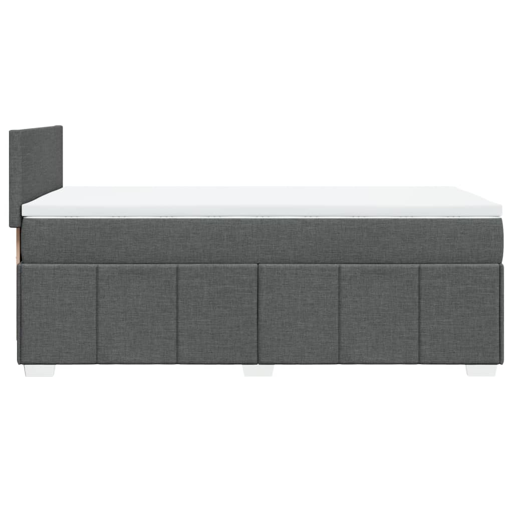 Giroletto a Molle con Materasso Grigio Scuro 100x200 cm Tessuto | homemem39