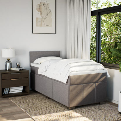 Giroletto a Molle con Materasso Tortora 100x200 cm in Tessuto | homemem39