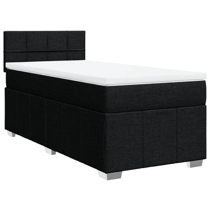 Giroletto a Molle con Materasso Nero 100x200 cm in Tessuto | homemem39