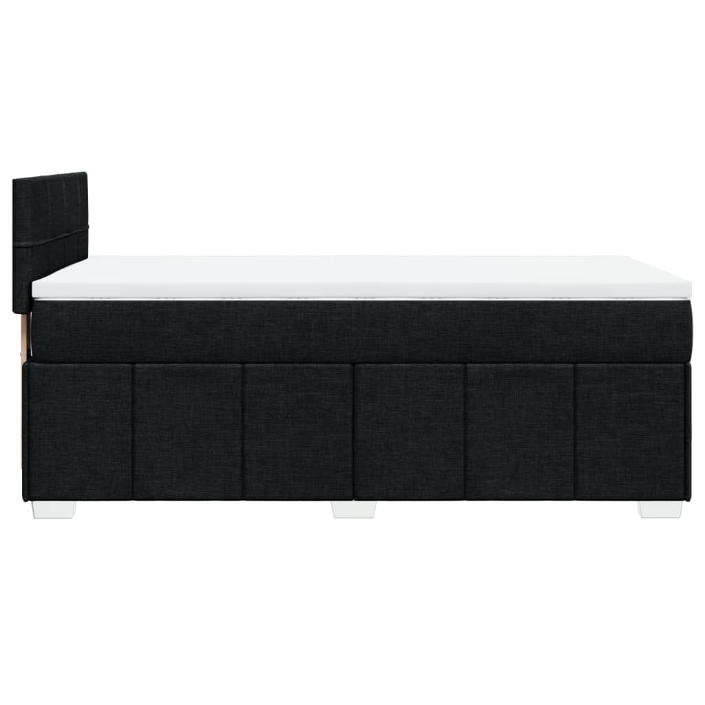 Giroletto a Molle con Materasso Nero 100x200 cm in Tessuto