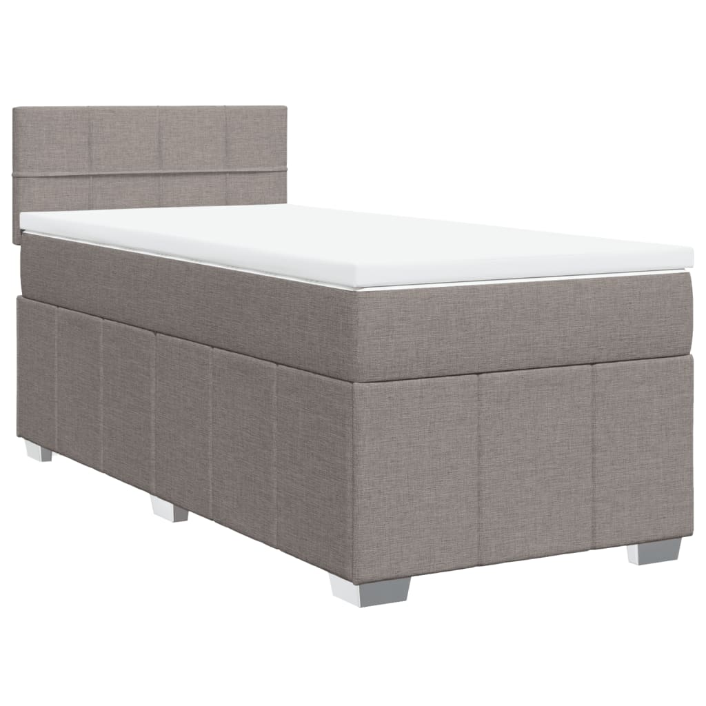 Giroletto a Molle con Materasso Tortora 100x200 cm in Tessuto | homemem39