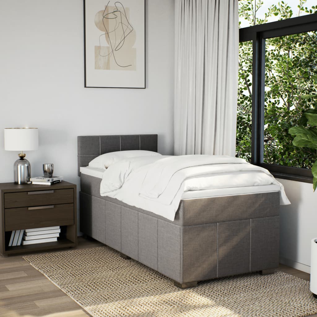 Giroletto a Molle con Materasso Tortora 100x200 cm in Tessuto | homemem39
