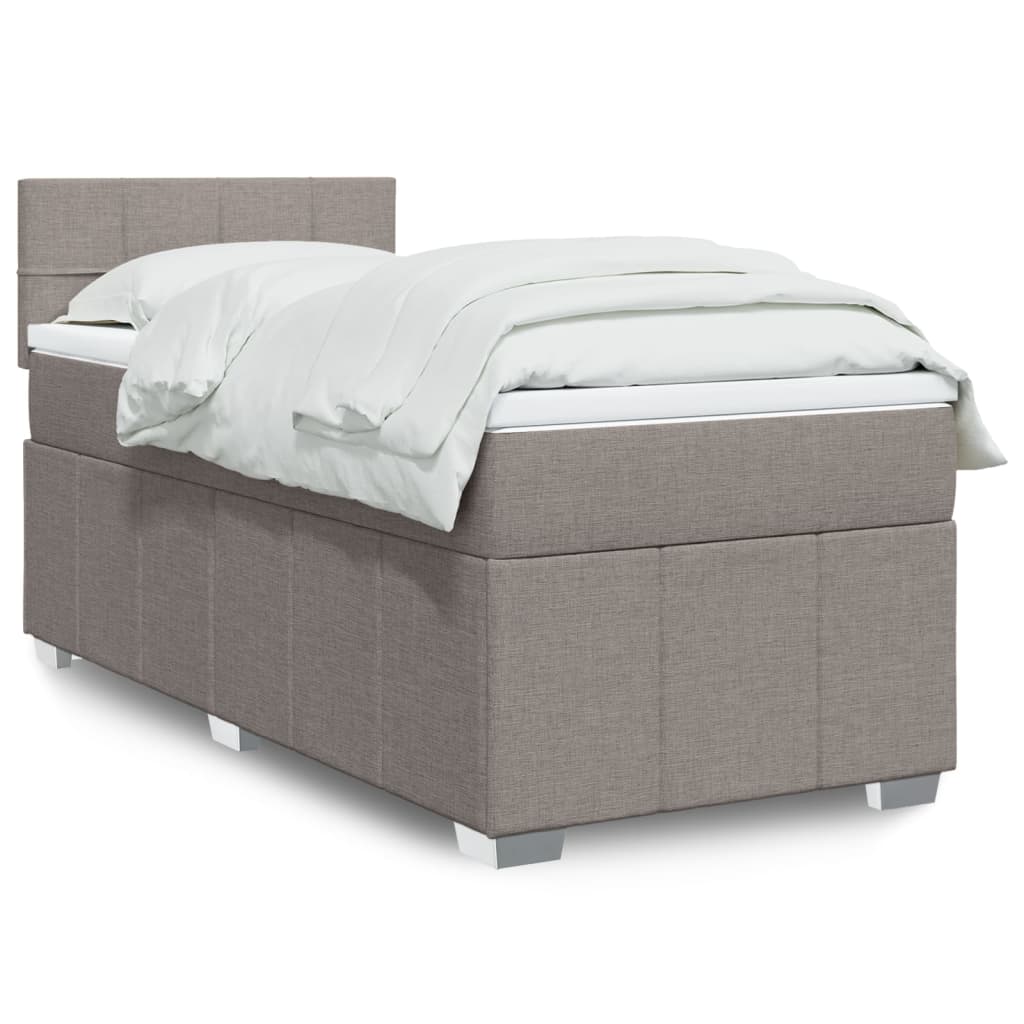 Giroletto a Molle con Materasso Tortora 100x200 cm in Tessuto | homemem39
