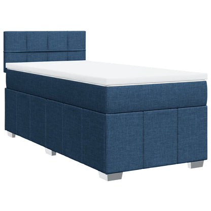 Giroletto a Molle con Materasso Blu 100x200 cm in Tessuto | homemem39