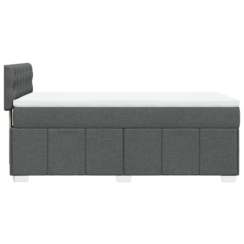 Giroletto a Molle con Materasso Grigio Scuro 100x200 cm Tessuto | homemem39