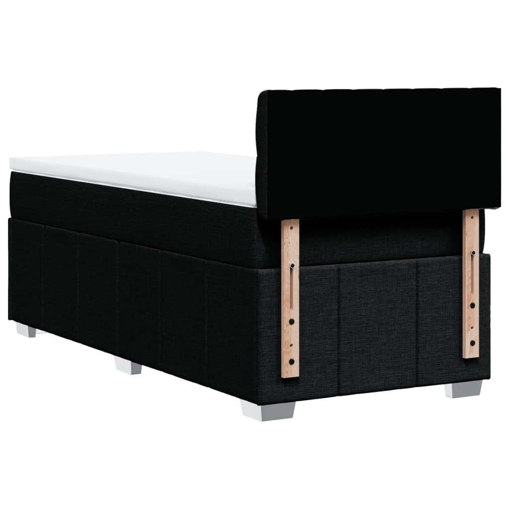 Giroletto a Molle con Materasso Nero 100x200 cm in Tessuto | homemem39