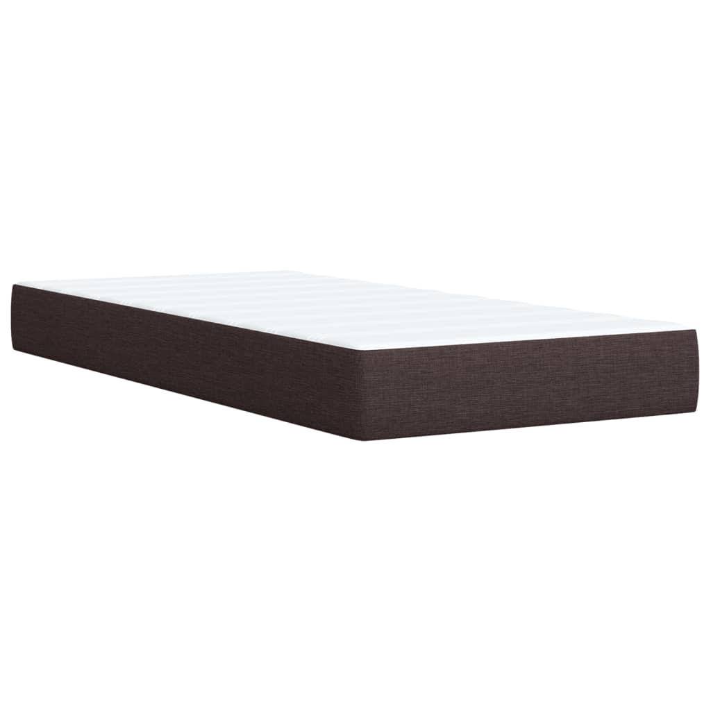 Giroletto a Molle con Materasso Marrone Scuro 100x200cm Tessuto | homemem39
