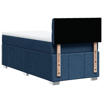 Giroletto a Molle con Materasso Blu 100x200 cm in Tessuto | homemem39