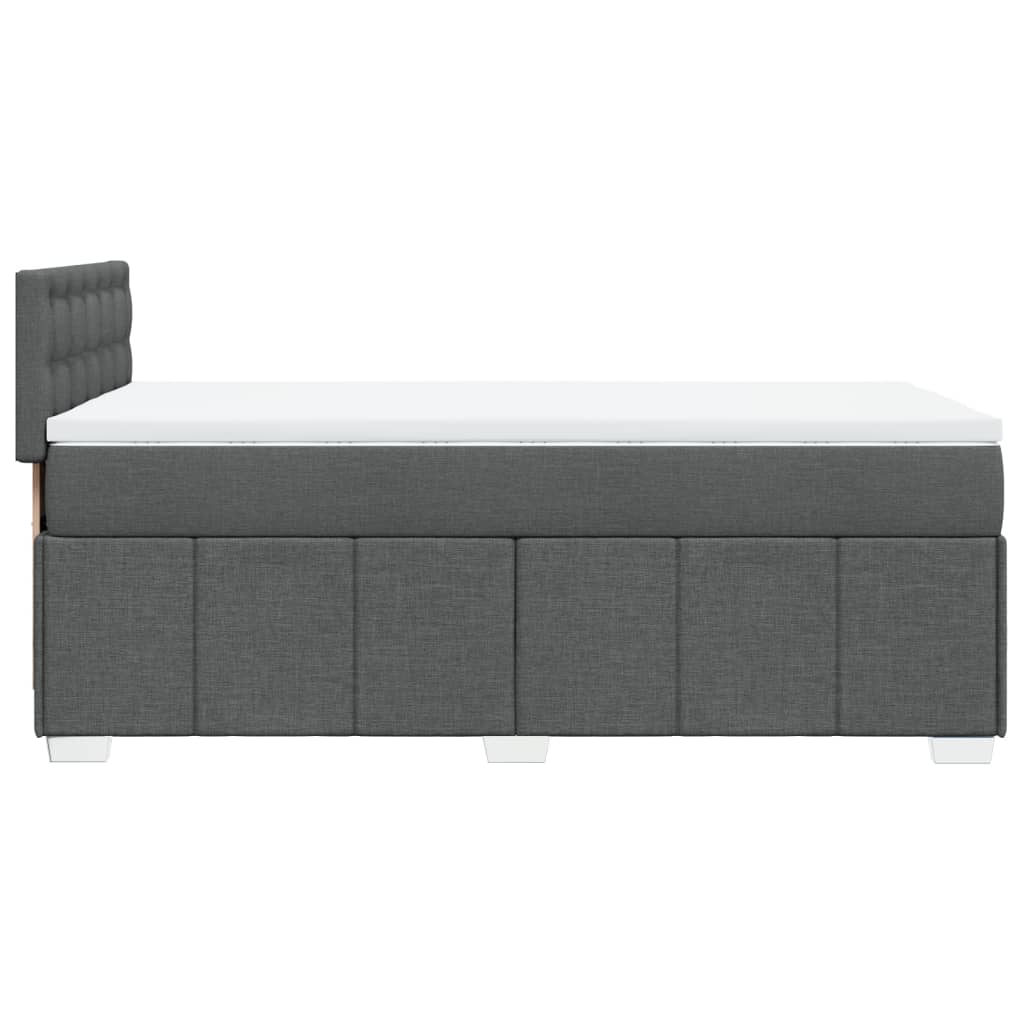 Giroletto a Molle con Materasso Grigio Scuro 100x200 cm Tessuto | homemem39