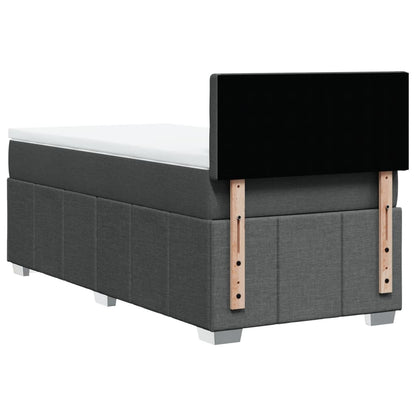 Giroletto a Molle con Materasso Grigio Scuro 100x200 cm Tessuto | homemem39