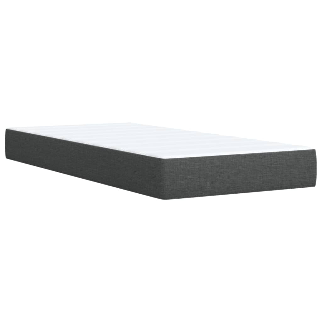Giroletto a Molle con Materasso Grigio Scuro 100x200 cm Tessuto | homemem39