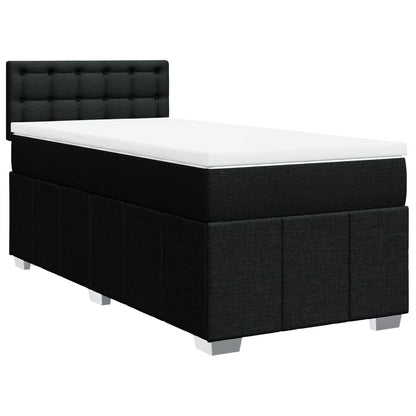 Giroletto a Molle con Materasso Nero 100x200 cm in Tessuto | homemem39