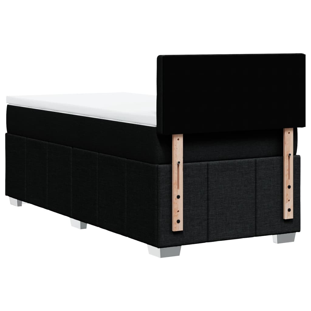 Giroletto a Molle con Materasso Nero 100x200 cm in Tessuto | homemem39