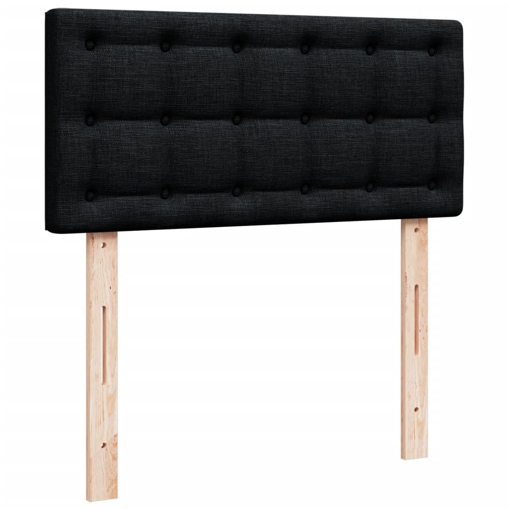Giroletto a Molle con Materasso Nero 100x200 cm in Tessuto | homemem39