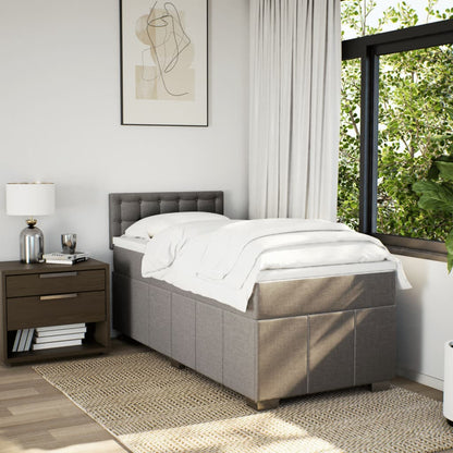 Giroletto a Molle con Materasso Tortora 100x200 cm in Tessuto | homemem39