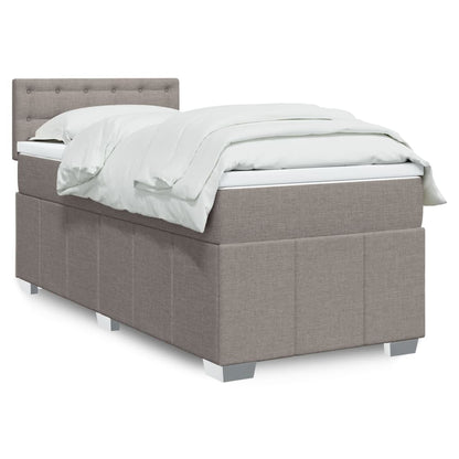 Giroletto a Molle con Materasso Tortora 100x200 cm in Tessuto | homemem39