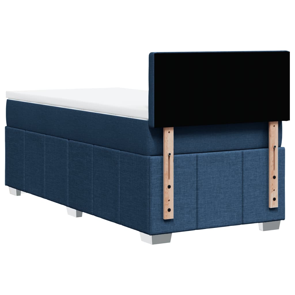 Giroletto a Molle con Materasso Blu 100x200 cm in Tessuto | homemem39