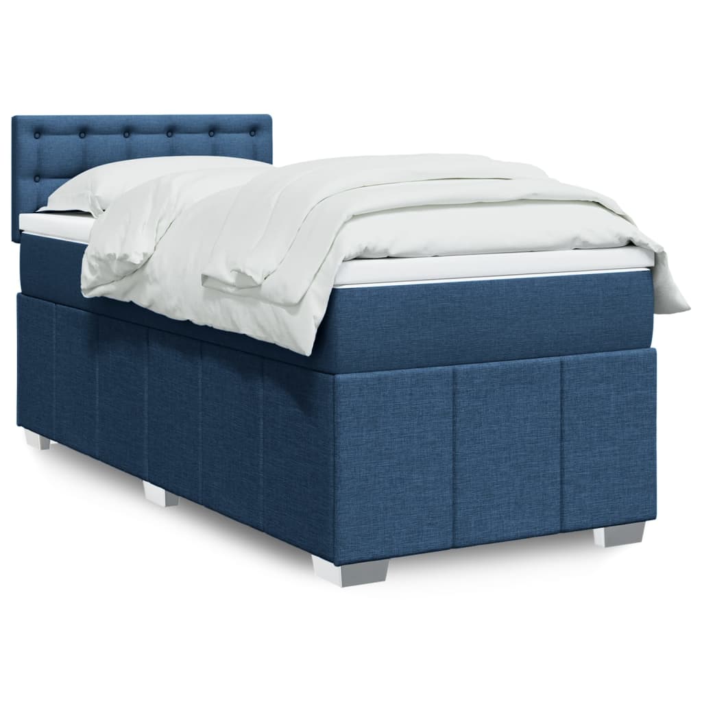 Giroletto a Molle con Materasso Blu 100x200 cm in Tessuto | homemem39