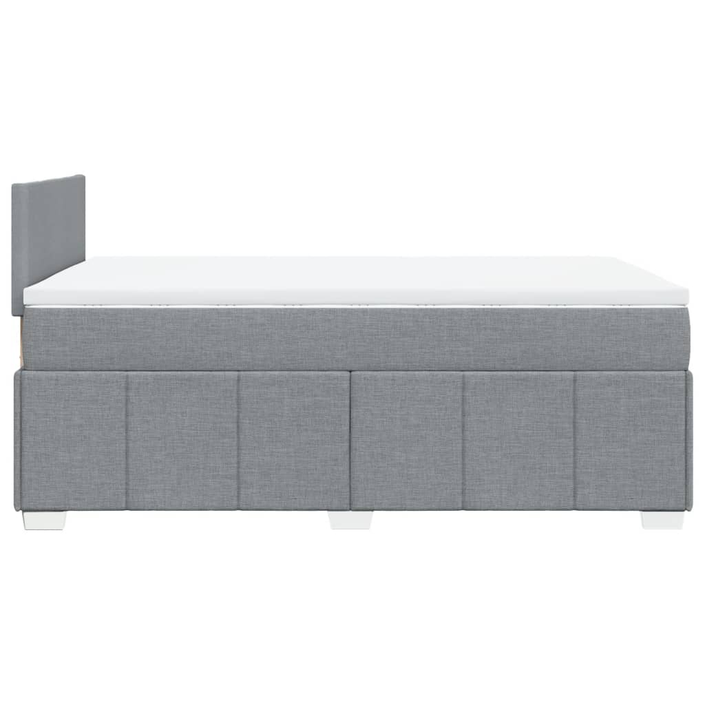Giroletto a Molle con Materasso Grigio Chiaro 120x190cm Tessuto | homemem39