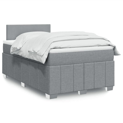 Giroletto a Molle con Materasso Grigio Chiaro 120x190cm Tessuto | homemem39