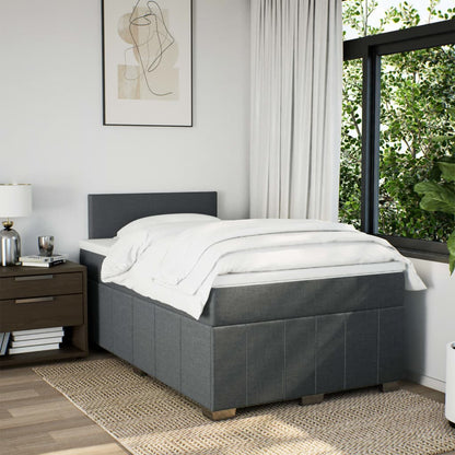 Giroletto a Molle con Materasso Grigio Scuro 120x190cm Tessuto | homemem39